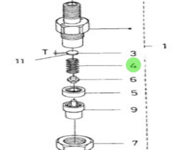 Nanni Diesel 970310383 - Injector Nozzle Spring for Marine Diesel Engines