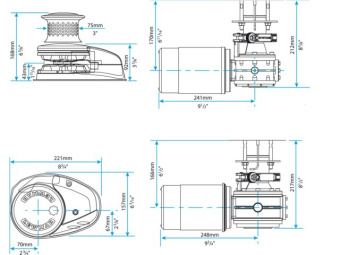 Lewmar 6671011698-138 - Vertical Windlass V1 GO MO FF 12V 001