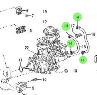 Nanni Diesel 970312301 - Hose Clamp for High-Pressure Pipe and Injection Pump