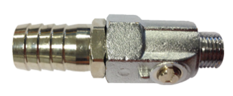 Allpa Chromed Brass Mini-Ball Valve With Hose Pillar 17mm, 1/4", Inner- & Outer Thread