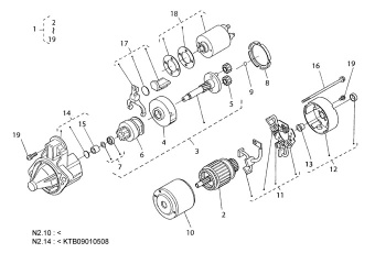 Nanni Diesel 970313902 - ASSY SHAFT for N2.10/N2.14