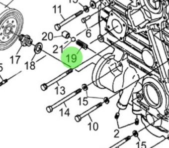 Nanni Diesel 970302074 - Timing Gear Case Spring for N4 and 4 Series Engines