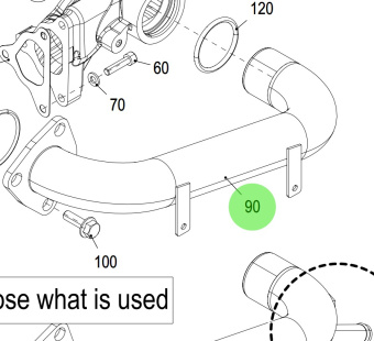 Steyr 701260 - Cooling Pipe for Steyr SE Series Engines