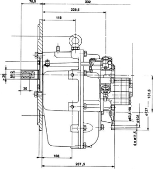 Technodrive Hydraulic Marine Gearbox TM170, R=2,04:1