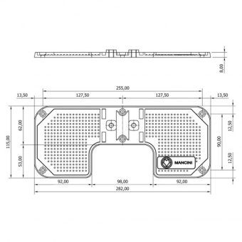 MaviMare Aluminium Transom Protection Board 280X115 mm 