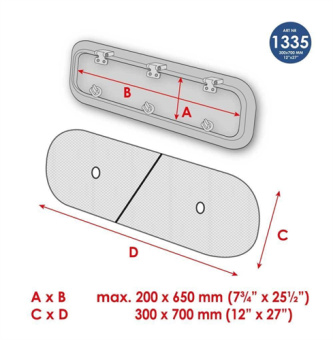Waterline Design 1335 - Darkening With Ventilation For Porthole - Large 300x700 mm