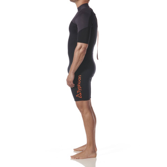 Plastimo P203696 - Essential 3/2mm Neoprene Shorty Wetsuit Men's Black/Solar Size XL