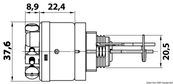 Osculati 52.965.00 - Starting Key JOHNSON/EVINRUDE with Pressure Starter