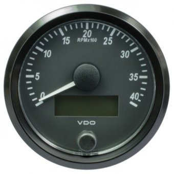 VDO A2C3832990010 - SingleViu Tachometer 4.000 RPM Black 80mm