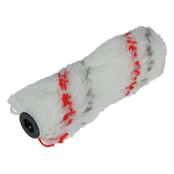 Paint Roller Perlon White with Red and Grey Stripe 10 cm (10 pcs)
