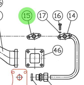 Bukh 000E8074 - Return Pipe Gasket for DV32 and DV48 Engines