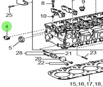 Nanni Diesel 970312009 - Cylinder Head Half Plug for T4 Series Engines
