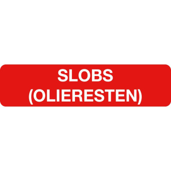 Marine Slops (Oil Residues) Identification Sticker, Dutch, Soft PVC, 170×40 mm