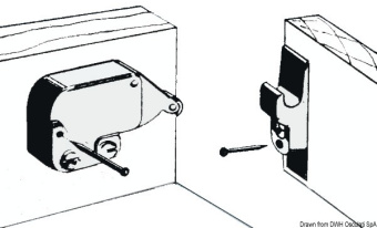 Osculati 38.107.42 - Cabinet Door Snap Lock 46x27x10 mm (5 pcs.)