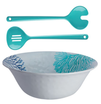 Marine Business Mare Salad Bowl + Cutlery Blue (3 pcs.)
