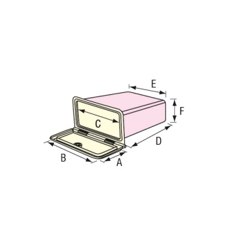 Nuova Rade 195555 - Storage Hatch For Gen. Use, W/Lock, 174x292x250mm, White