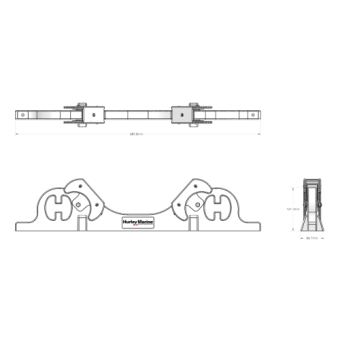 Hurley Chocks White (Pair) Complete With Aluminum Rail System To Install Onto Swim Platform