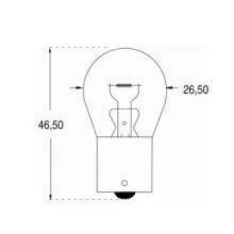 Bulb BA15S 12V 20W