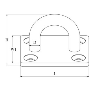 Hollex Deck Eye With Base 30x35mm Stainless Steel 316