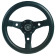 Allpa 3-Spoke Wheel "Delfino" Black Aluminum With Black Vinyl Rim, Ø340mm, Depth 95mm