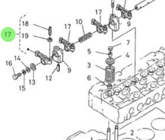 Nanni Diesel 970307402 - Rocker Arm Assembly for Valves and Springs System