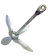 Allpa Galvanized Steel Folding Grapnel Anchor, 1,5kg