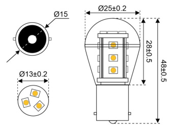 Talamex Super LED 15 10-30V BA15S