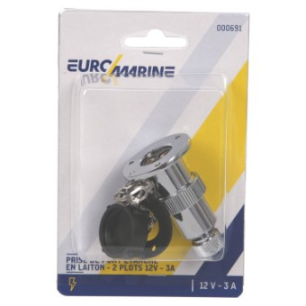 Euromarine Socket + Waterproof Plug 3A - 2 Poles