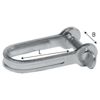 Belship 722040 - Stainless Steel AISI 316 D-Shackle 4mm 10x15mm (20 pcs)