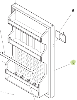 Isotherm SGC00130AA - Right-Hinged Stainless Steel Door for Cruise CR130 Drink Fridge
