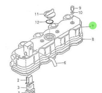 Nanni Diesel 970301994 - Cylinder Head Cover for 4.190HE Engines