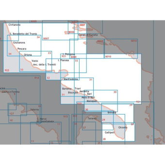 Navigation Chart South-Central Adriatic Sea From Manfredonia To Lesina Lake
