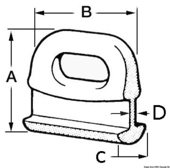 Osculati 58.092.00 - Nylon Mainsail Slide 24 mm