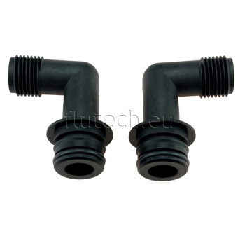 Flojet 20381714 - Port Kit Snap-In Port 1/2 Inch QEST Thread 90 Degree Elbow EPDM