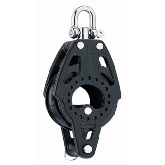 Harken HK2601 Carbo Single Air Block 57 mm with Becket for Rope 10 mm