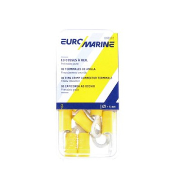 Euromarine Eyelet Terminal Ø06 Yellow - Set Of 10