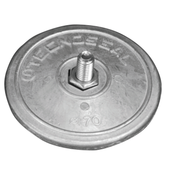 Tecnoseal Zinc Spanish Type Rudder Anode Pairs with Hardware