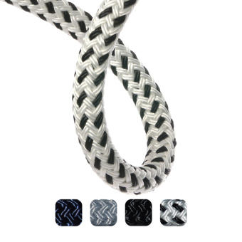 More Marine 064110ZW Braided Mooring Line 10mm White/Black