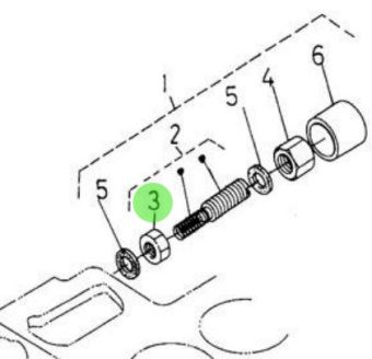 Nanni Diesel 970303906 - Regulator Adjustment Nut for HE and N Series Engines