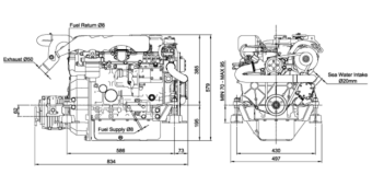 Craftsman CM4.42 Craftsman Diesel Engine, Keel Cooling, No Gearbox