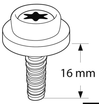 Osculati 10.501.11 - CAF-COMPO Universal Screw Stud Long Thread White (100 pcs.)
