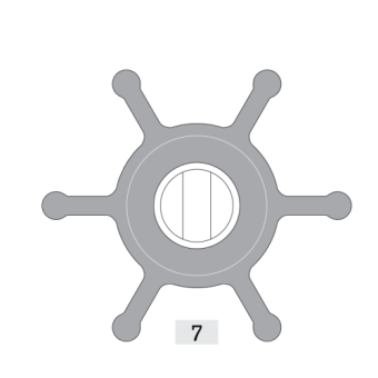 Johnson Pump 09-810B-1 - Impeller Kit for F4B, Vetus and Yanmar Pumps (MC97)