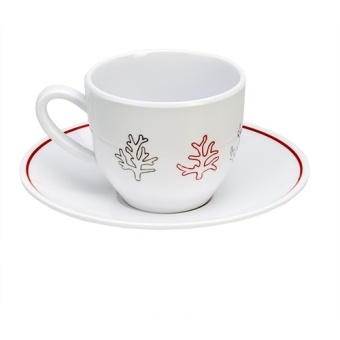 Plastimo 5241007 - Coral Reef coffee cup and saucer