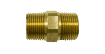 Parker 01213844CL 1" NPT Hex Close Nipple Brass