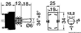 Osculati 14.938.05 - Toggle Switch (ON)-OFF-(ON)