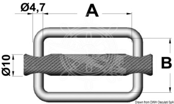 Osculati 06.709.40 - Edelstahlschnalle 40 mm (10 pcs.)