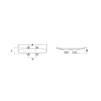 SA.FE. Anodized Die Cast Aluminium Cleats 200 mm