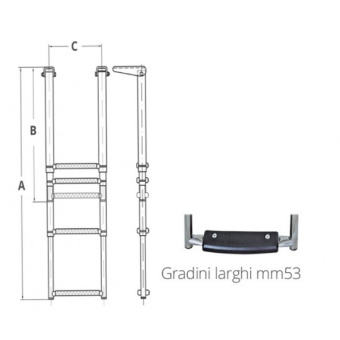 Telescopic Ladder With 3 Steps