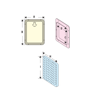 Nuova Rade 45163 - Inspection Hatch w/ Removable Cover, White, 306x356mm