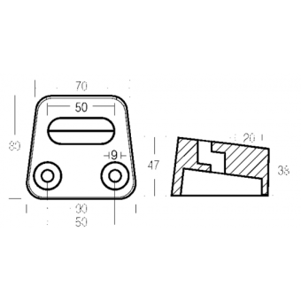Tecnoseal Aluminium Plate For OMC King Cobra Engine